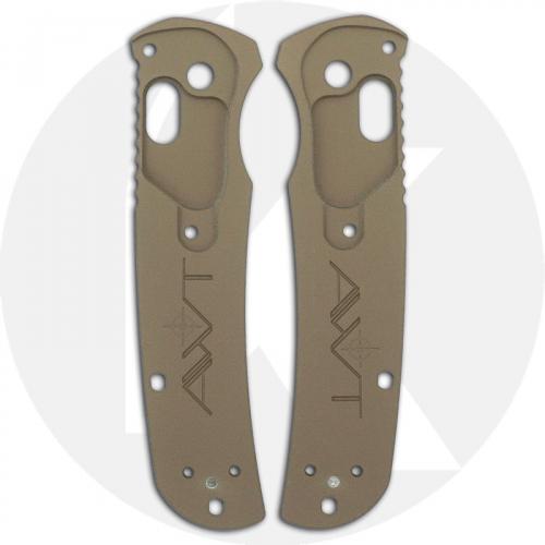 AWT Benchmade Mini Bugout Custom Aluminum Scales - Archon Series - Magpul FDE - Cerakote - USA Made