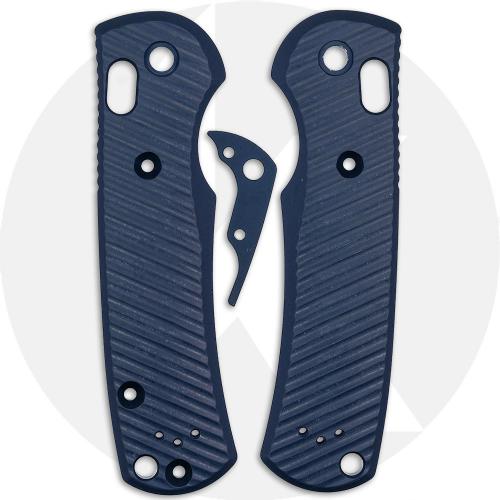 AWT Benchmade Griptilian Scales - Archon Series - Contoured - Exclusive Midnight Blue Type III Hard Coat