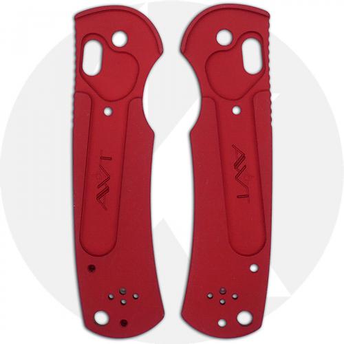 AWT Custom Aluminum Scales for Benchmade Griptilian Knife - Weathered Red Topo Map - USA Made