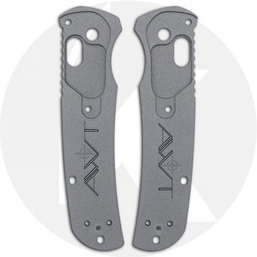 AWT Benchmade Mini Bugout Custom Aluminum Scales - Archon Series - Gunmetal Grey - Cerakote - USA Made