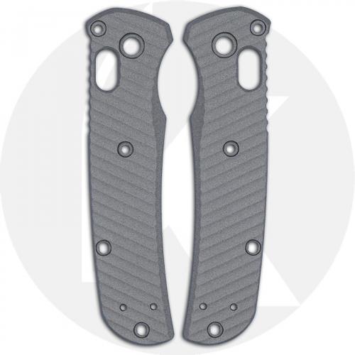 AWT Benchmade Mini Bugout Custom Aluminum Scales - Archon Series - Gunmetal Grey - Cerakote - USA Made