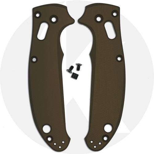 AWT Custom Aluminum Scales for Spyderco Manix 2 Knife - Agent Series - Linerless - FDE Anodized - USA Made