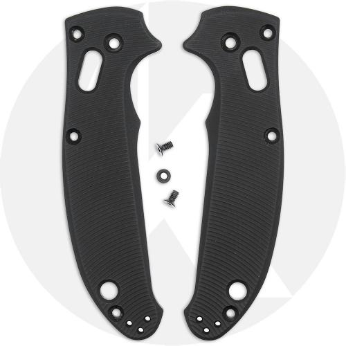 AWT Custom Aluminum Scales for Spyderco Manix 2 Knife - Aggressive Agent Series - Linerless - Black Anodized - USA Made