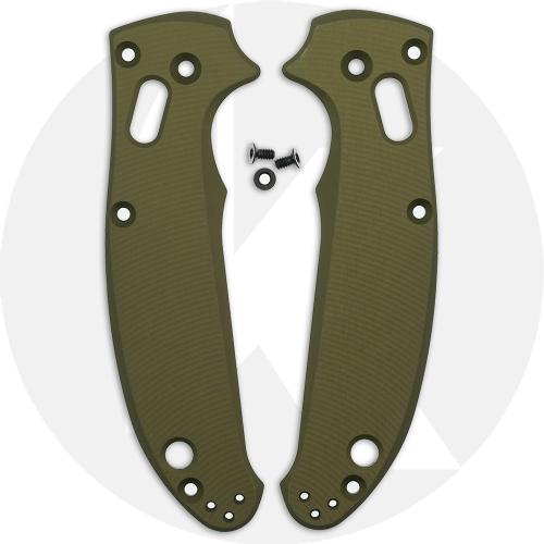 AWT Custom Aluminum Scales for Spyderco Manix 2 Knife - Agent Series - Linerless - OD Green Anodized - USA Made