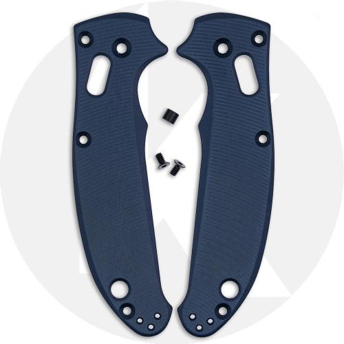 AWT Aluminum Scales for Spyderco Manix 2 Knife - Agent Series - Linerless - Exclusive Midnight Blue Type III Hard Coat