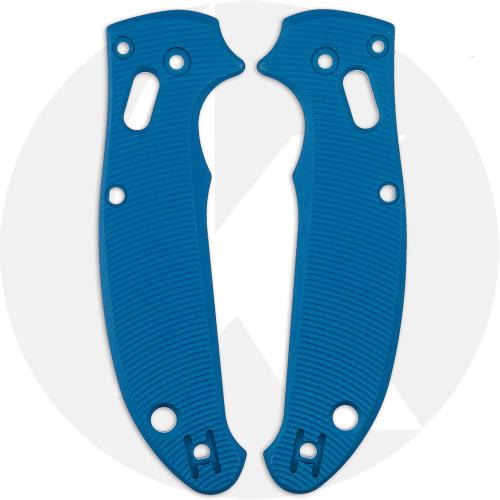 AWT Aluminum Scales for Spyderco Manix 2 Lightweight Knife - Agent Series - Linerless - Coablt Blue Type II Anodized