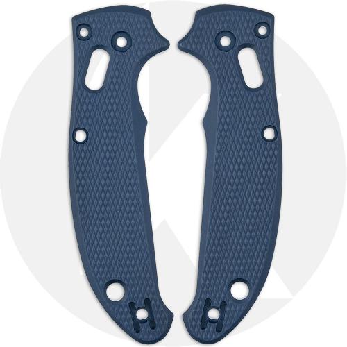 AWT Spyderco Manix 2 Lightweight Scales - Checker Milling - Linerless - Exclusive Midnight Blue Type III Hard Coat