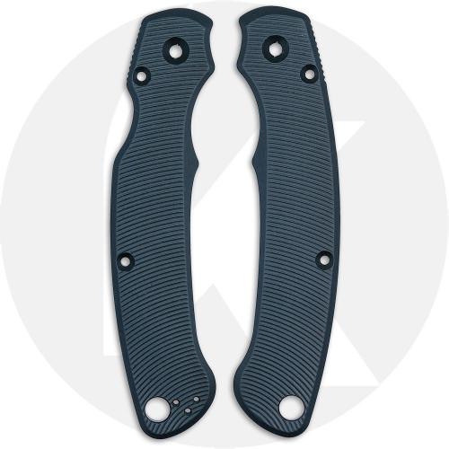 AWT Spyderco Military 2 Scales - Aggressive Agent Series - Clip Side Liner Delete - Exclusive Midnight Blue Type III Hard Coat