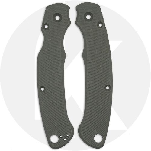AWT Spyderco Military 2 Scales - Aggressive Agent - Clip Side Liner Delete - KP Exclusive Panzer Green Cerakote