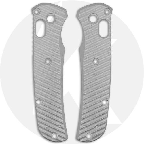 AWT Benchmade Mini Bugout Scales - Archon Series - Stonewashed Raw Aluminum