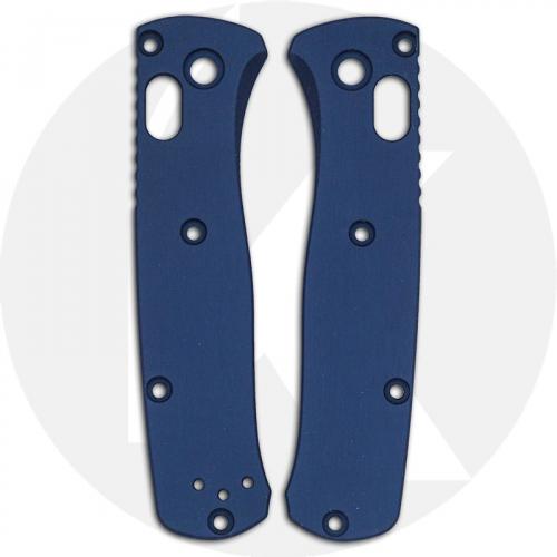 AWT Custom Aluminum Scales - Benchmade Mini Bugout - Type III Hard Coat - NO Lanyard - RH Carry - Billiard Blue - USA Made