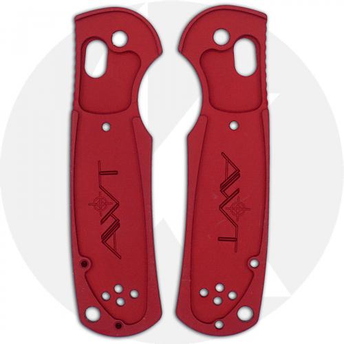 AWT Custom Aluminum Scales for Benchmade Mini Griptilian Knife - Weathered Red Topo Map - USA Made