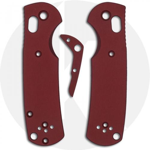 AWT Custom Aluminum Scales for Benchmade Mini Griptilian Knife - Brick Red - USA Made