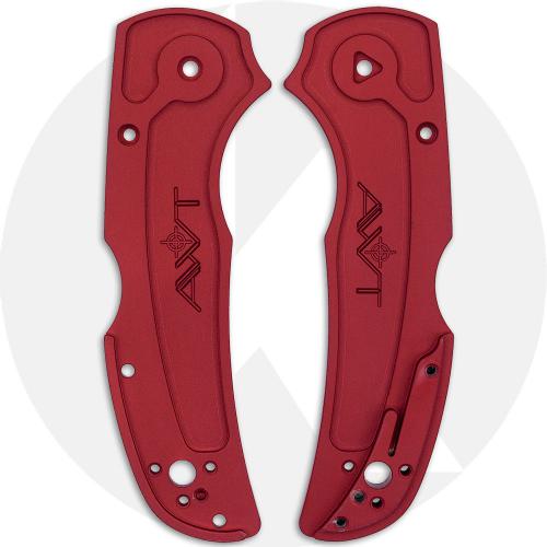 AWT Spyderco Native 5 Lightweight Scales - Agent Series - Weathered Red Anodized - USA Made