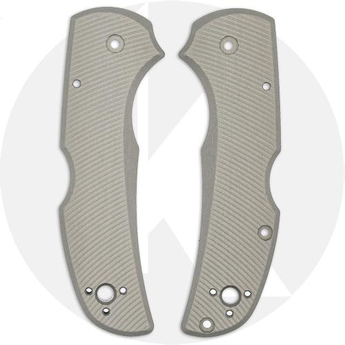 AWT Spyderco Native 5 Lightweight Scales - Aggressive Agent Series - Sniper Grey Anodized - USA Made