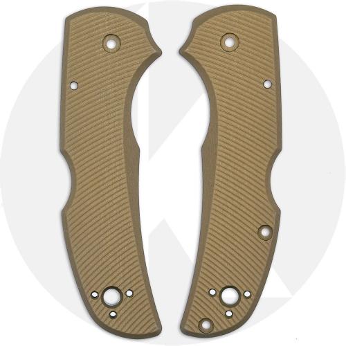 AWT Spyderco Native 5 Lightweight Scales - Agent Aggressive Series - FDE Anodized - USA Made