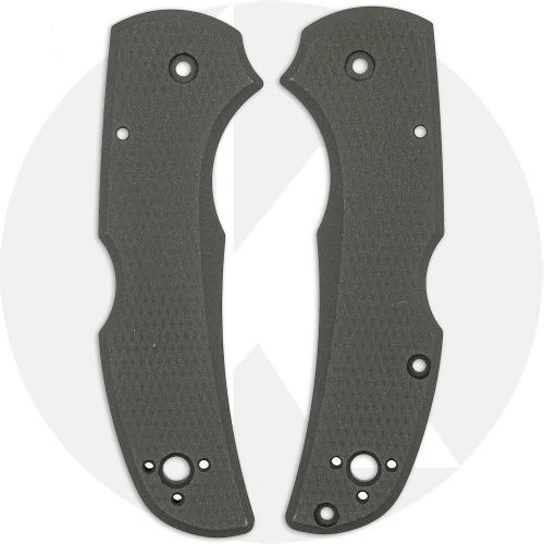 AWT Spyderco Native 5 Lightweight Scales - Checker Milling - KP Exclusive Panzer Green Cerakote