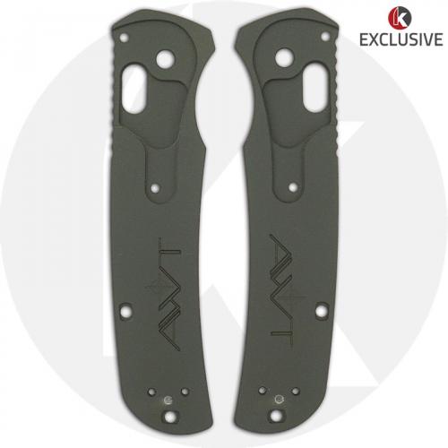 AWT Benchmade Bugout Custom Aluminum Scales - Archon Series - KP Exclusive - Panzer Green - Cerakote - USA Made