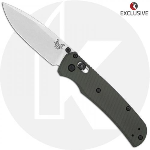 MODIFIED Benchmade Bugout 535 + KP Exclusive Panzer Green Cerakote AWT Aluminum Scales + KP Black Thumbstud & Standoffs