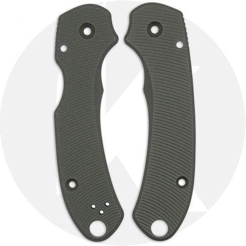 AWT Spyderco Para 3 Custom Aluminum Scales - SKINNY Aggressive Agent Series - Clip Side Liner Delete - Cerakote - Panzer Green KP Exclusive