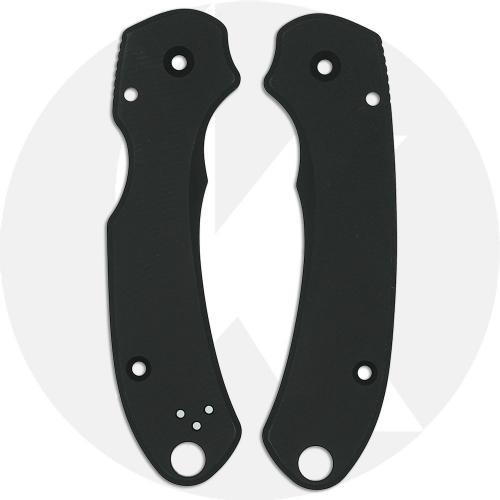 AWT Spyderco Para 3 Custom Aluminum Scales - SKINNY Agent Series - Clip Side Liner Delete - Black Anodized