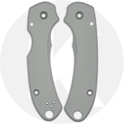 AWT Spyderco Para 3 Custom Aluminum Scales - SKINNY Agent Series - Clip Side Liner Delete - Sniper Grey Anodized