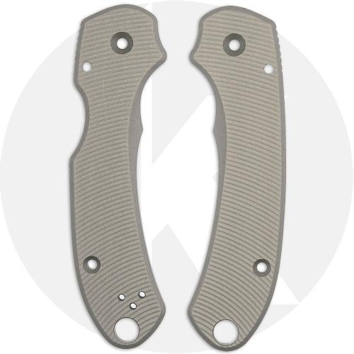 AWT Spyderco Para 3 Custom Aluminum Scales - SKINNY Aggressive Agent - Clip Side Liner Delete - Sniper Grey Anodized