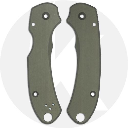 AWT Spyderco Para 3 Custom Aluminum Scales - SKINNY Agent Series - Clip Side Liner Delete - Sniper Grey Anodized