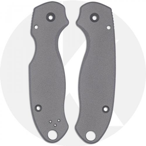 AWT Spyderco Para 3 Custom Aluminum Scales - Agent Series - Clip Side Liner Delete - Cerakote - Gun Metal Grey