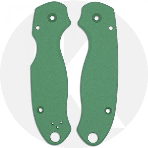 AWT Spyderco Para 3 Custom Aluminum Scales - Agent Series - Clip Side Liner Delete - Cerakote - Squatch Green