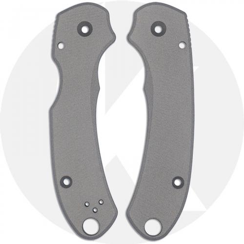 AWT Spyderco Para 3 Custom Aluminum Scales - SKINNY Agent Series - Clip Side Liner Delete - Cerakote - Gun Metal Grey