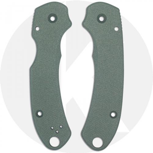 AWT Spyderco Para 3 Custom Aluminum Scales - SKINNY Agent Series - Clip Side Liner Delete - Cerakote - Charcoal Green