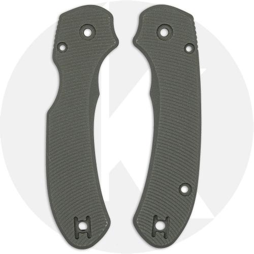 AWT Spyderco Para 3 Lightweight Aluminum Scales - Aggressive Agent Series - Exclusive Panzer Green Cerakote