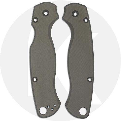 AWT Spyderco Para Military 2 Scales - Agent Series - Clip Side Liner Delete - Sniper Grey Anodized