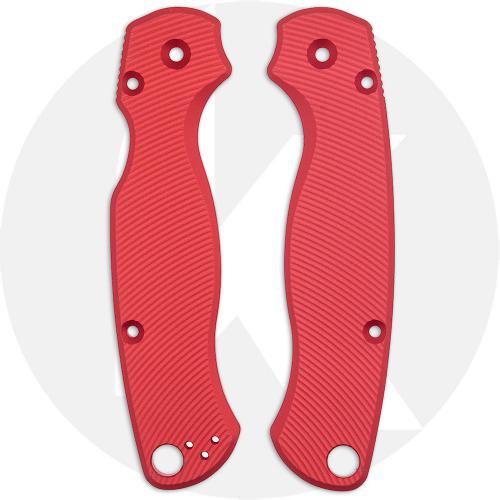 AWT Spyderco Para Military 2 Scales - Aggressive Agent - Clip Side Liner Delete - Weathered Red Anodized