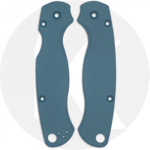 AWT Spyderco Para Military 2 Scales - Agent Series - Clip Side Liner Delete - Cerakote - Blue Titanium