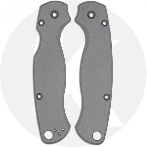 AWT Spyderco Para Military 2 Scales - Agent Series - Clip Side Liner Delete - Cerakote - Gun Metal Grey