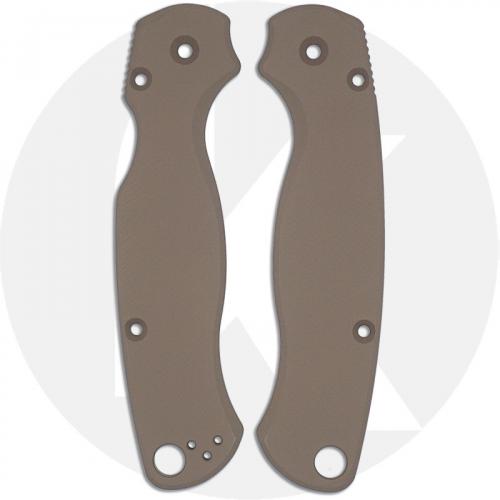 AWT Spyderco Para Military 2 Scales - Agent Series - Clip Side Liner Delete - Cerakote - Magpul FDE