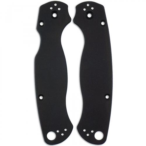 Black Spyderco Paramilitary 2 G10 Replacement Scales 