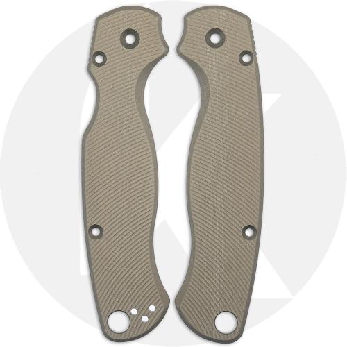 AWT Spyderco Para Military 2 CruCarta Scales - Aggressive Agent Series - Sniper Grey Anodized - USA Made