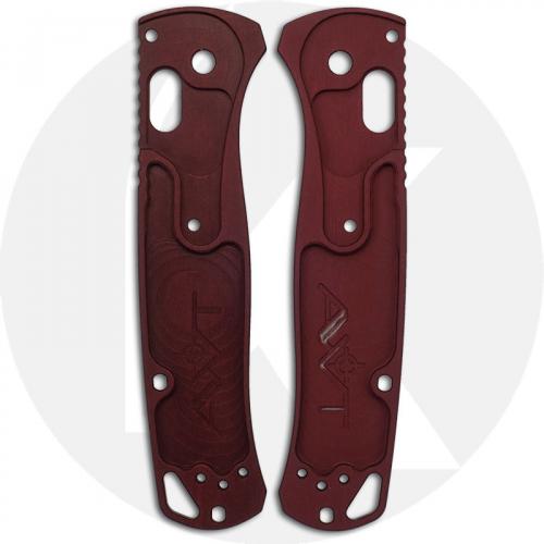 AWT Custom Aluminum Scales for Benchmade Bugout Knife - Red - USA Made