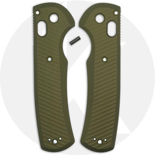 AWT Benchmade Redoubt Custom Aluminum Scales - Archon Series - OD Green Anodized - USA Made