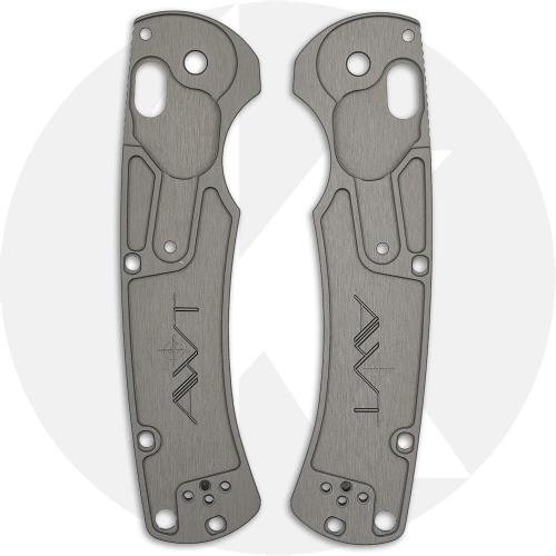 AWT Benchmade Taggedout Scales - Archon Series - Sniper Grey Anodized - USA Made