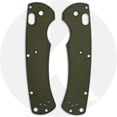 AWT Benchmade Taggedout Scales - Archon Series - OD Green Anodized - USA Made