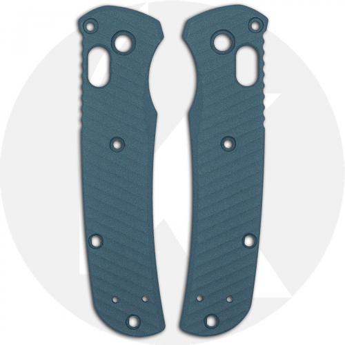 AWT Benchmade Mini Bugout Custom Aluminum Scales - Archon Series - Blue Titanium - Cerakote - USA Made