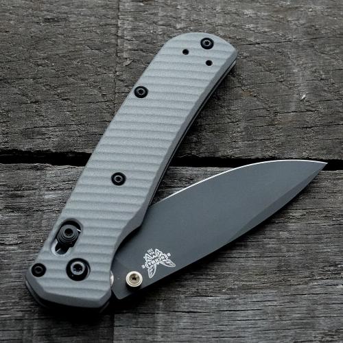 AWT Benchmade Bugout Custom Aluminum Scales - Archon Series - Gunmetal Grey - Cerakote - USA Made