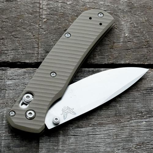 AWT Benchmade Bugout Custom Aluminum Scales - Archon Series - Magpul FDE - Cerakote - USA Made