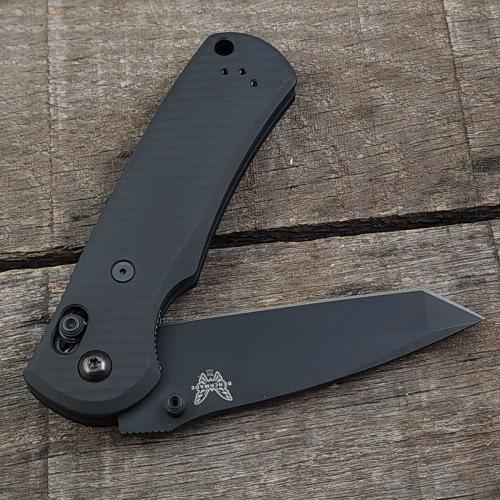 AWT Custom Aluminum Scales for Benchmade Griptilian Knife - Archon Series - Contoured - Black Anodized - USA Made