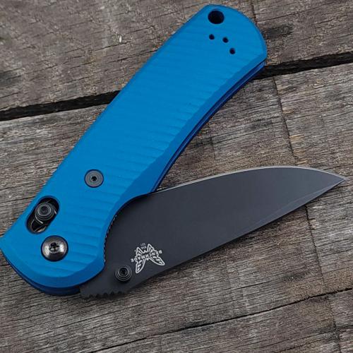 AWT Custom Aluminum Scales for Benchmade Griptilian Knife - Archon Series - Contoured - Cobalt Blue Anodized - USA Made