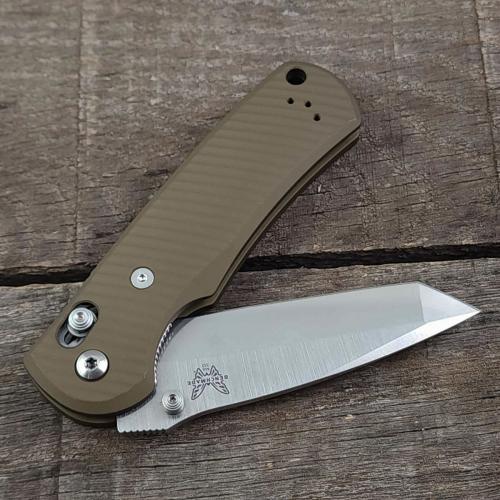 AWT Custom Aluminum Scales for Benchmade Griptilian Knife - Archon Series - Contoured - FDE Anodized - USA Made
